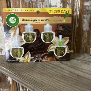Air Wick Scented Oil Refill, Brown Sugar & Vanilla (4-Count)  - Limited Edition
